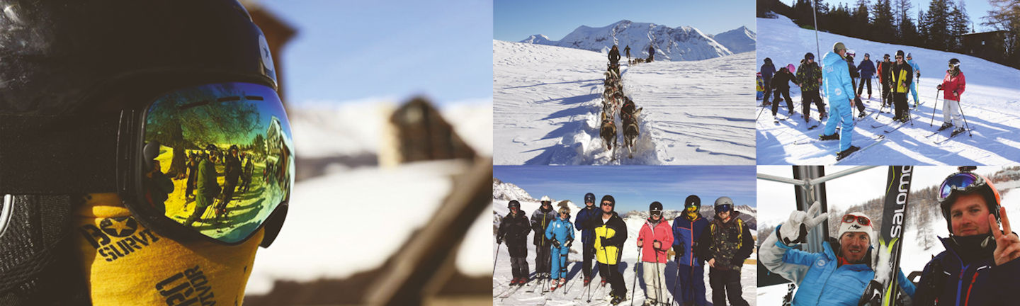 Skiing in the French Alps